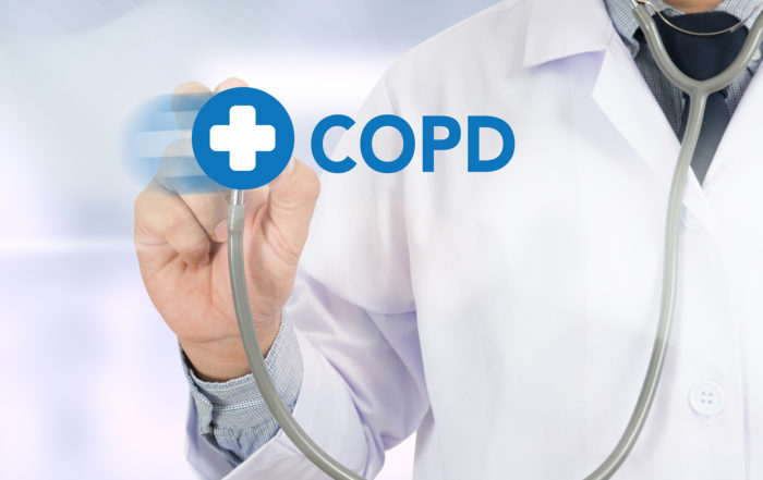 Doctor illustrating COPD for a clinical research in Georgia